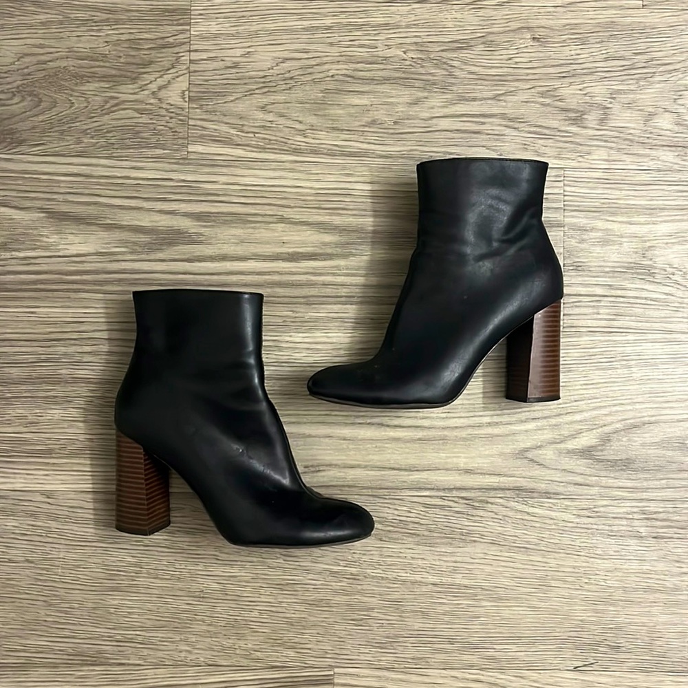 Black heeled booties